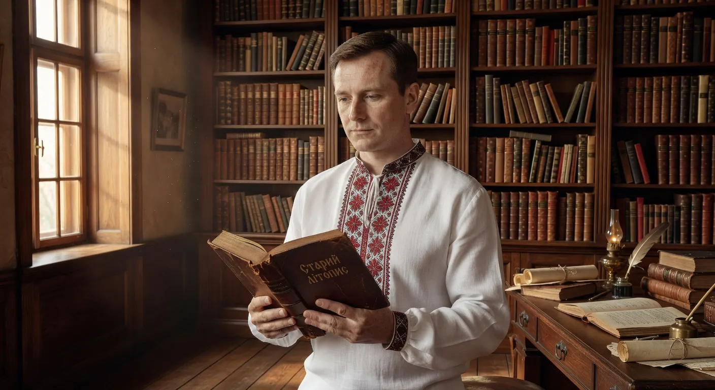 Homme slave en costume traditionnel illustrant les prénoms masculins anciens